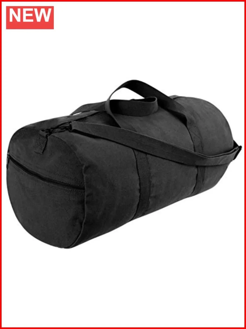 Heavy-Duty Canvas Shoulder Duffle Bag - Rugged Travel Gym Gear